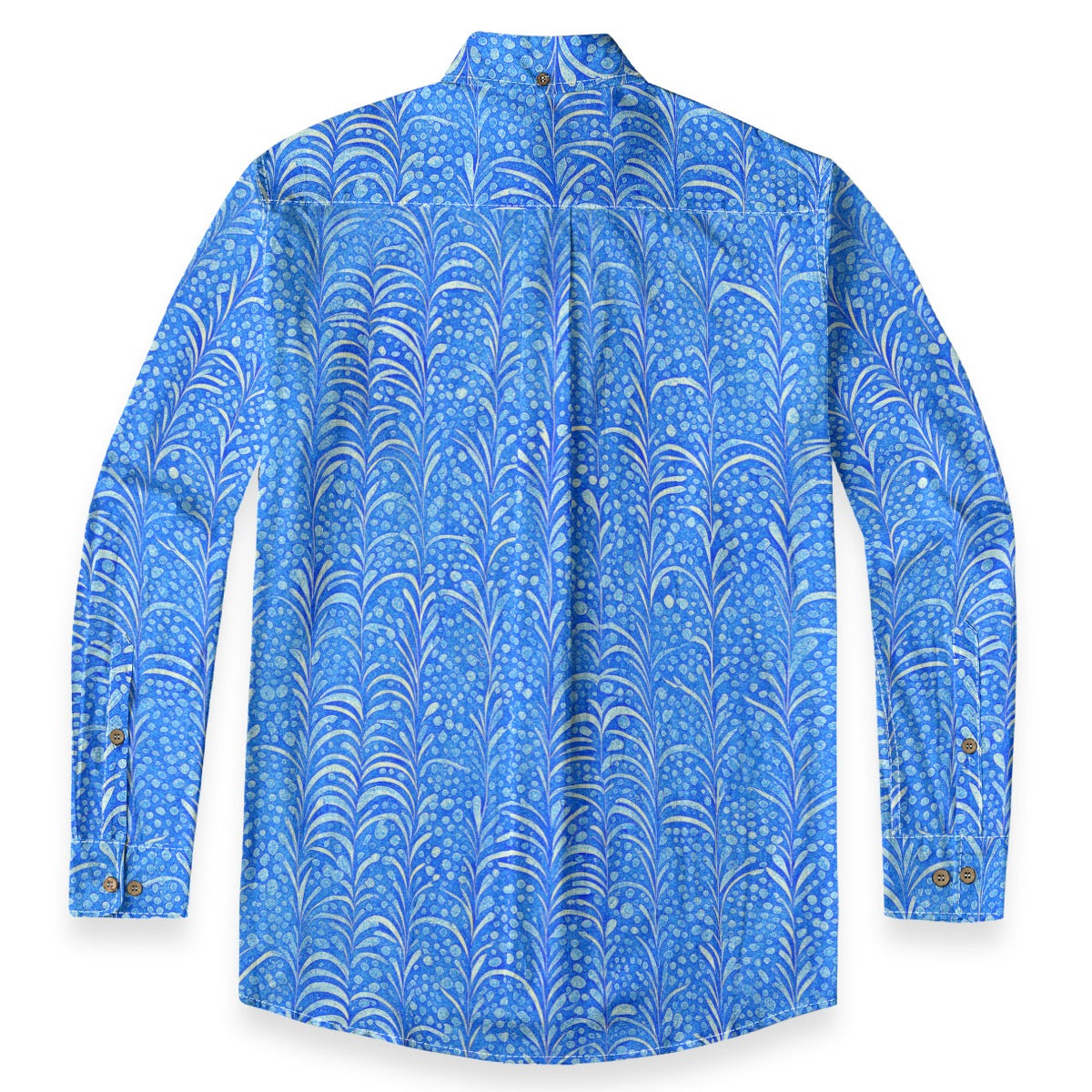 Bleu -- Men's Casual Lapel Long Sleeve Shirt