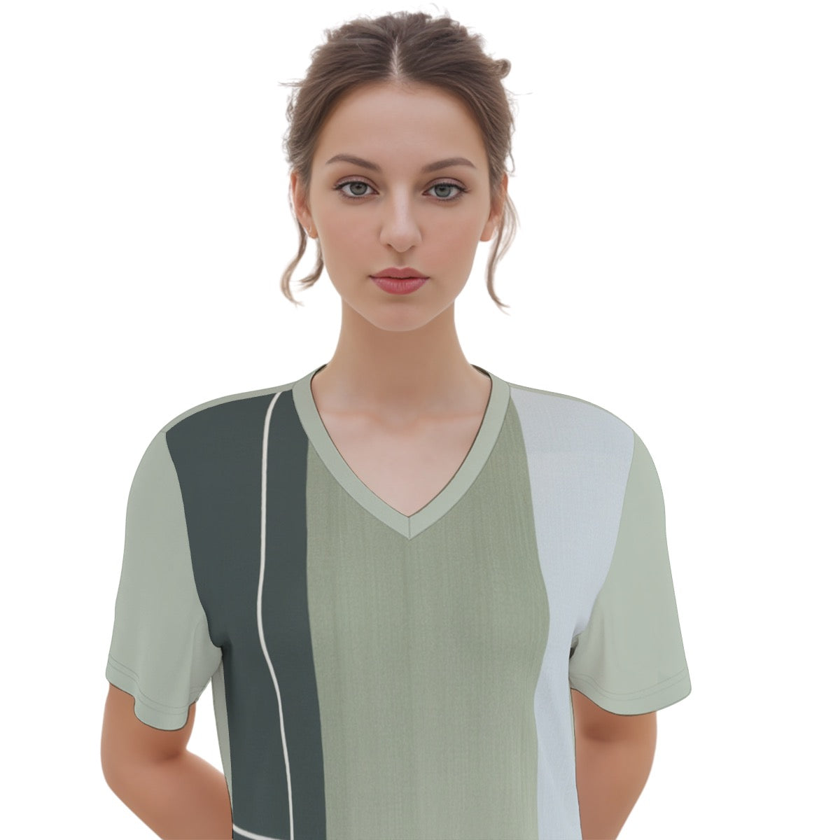 Ultra -- Women's V Neck Dress 100% Cotton