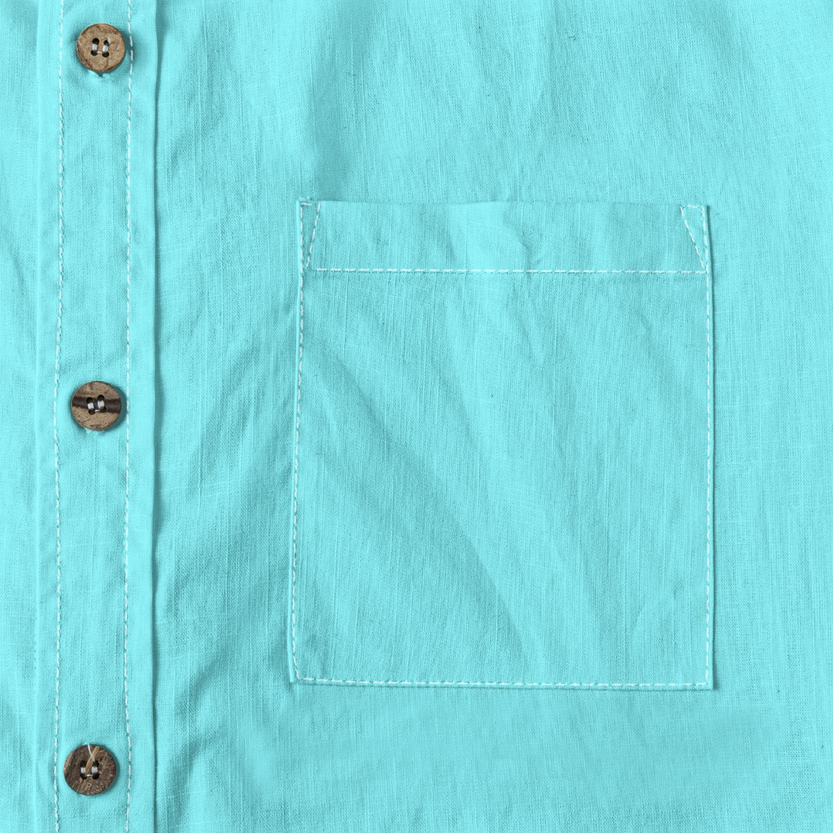 Electric Blue -- Men's 100% Cotton LS Shirt