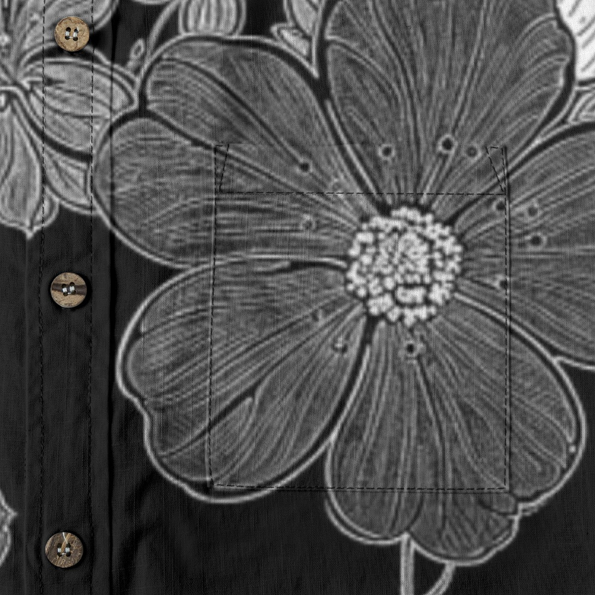 Night Bloom -- Men's 100% Cotton LS Shirt