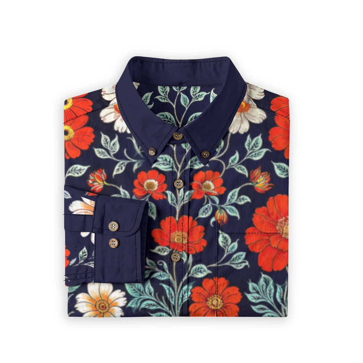 Cyan -- Men's 100% Cotton LS Shirt