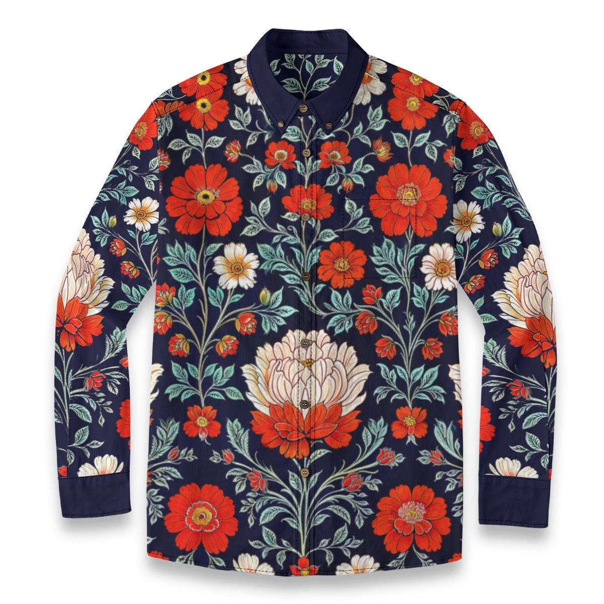 Cyan -- Men's 100% Cotton LS Shirt