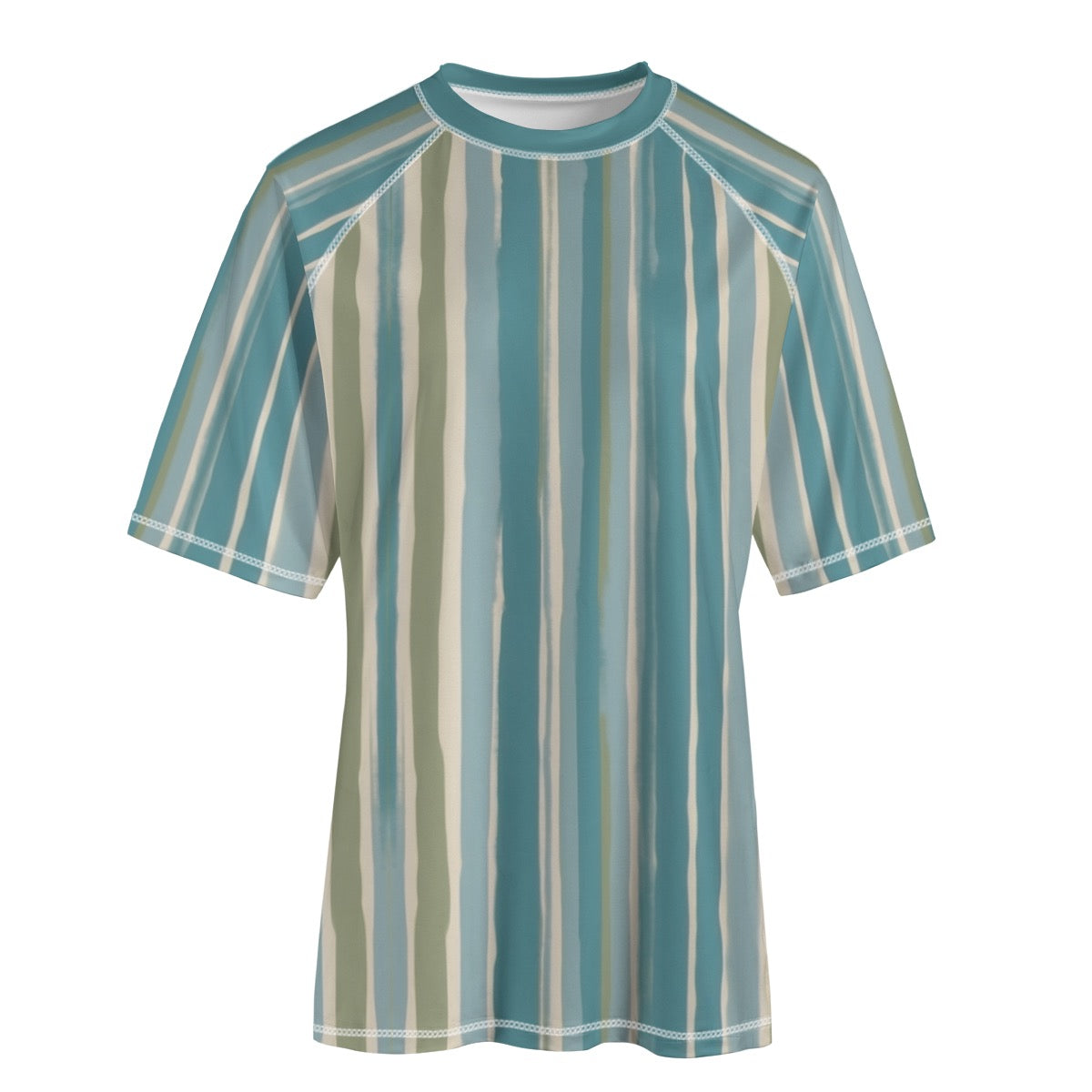 Striped Gate -- Unisex Yoga Sports Short Sleeve T-Shirt