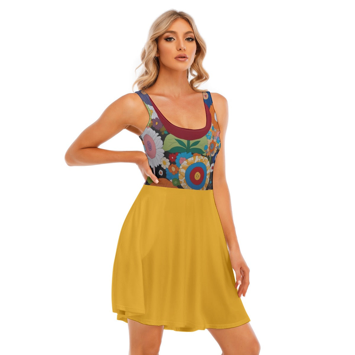 Flower Faces -- Women's Tank Vest Dress