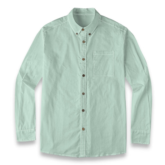 Pale Mint -- Men's 100% Cotton LS Shirt