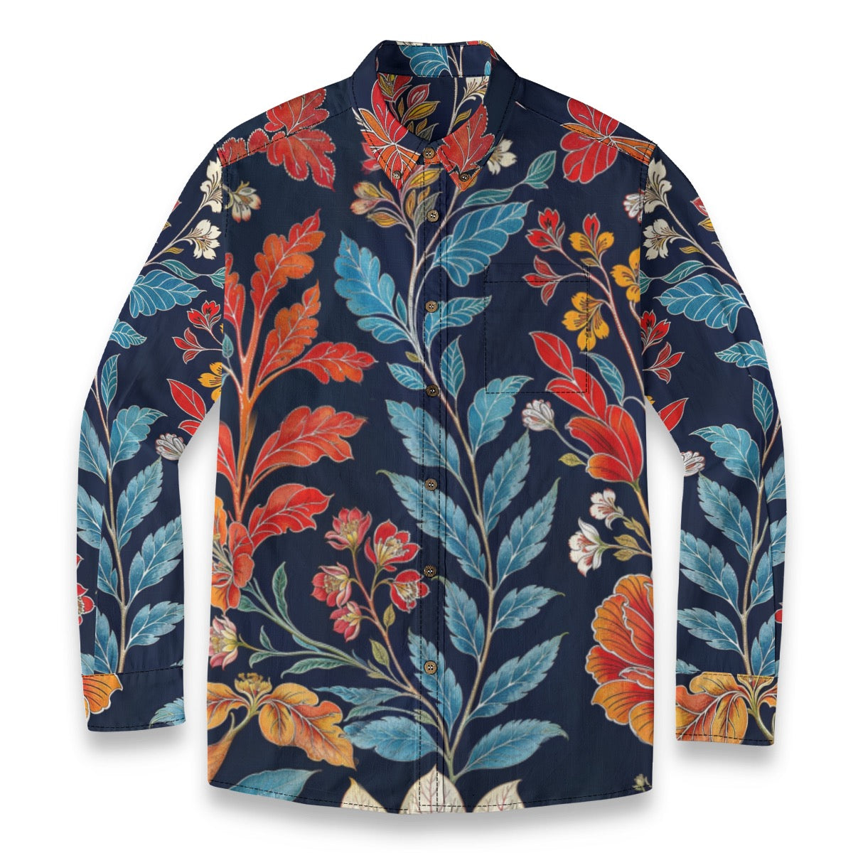 Hoja Azul -- Men's 100% Cotton LS Shirt