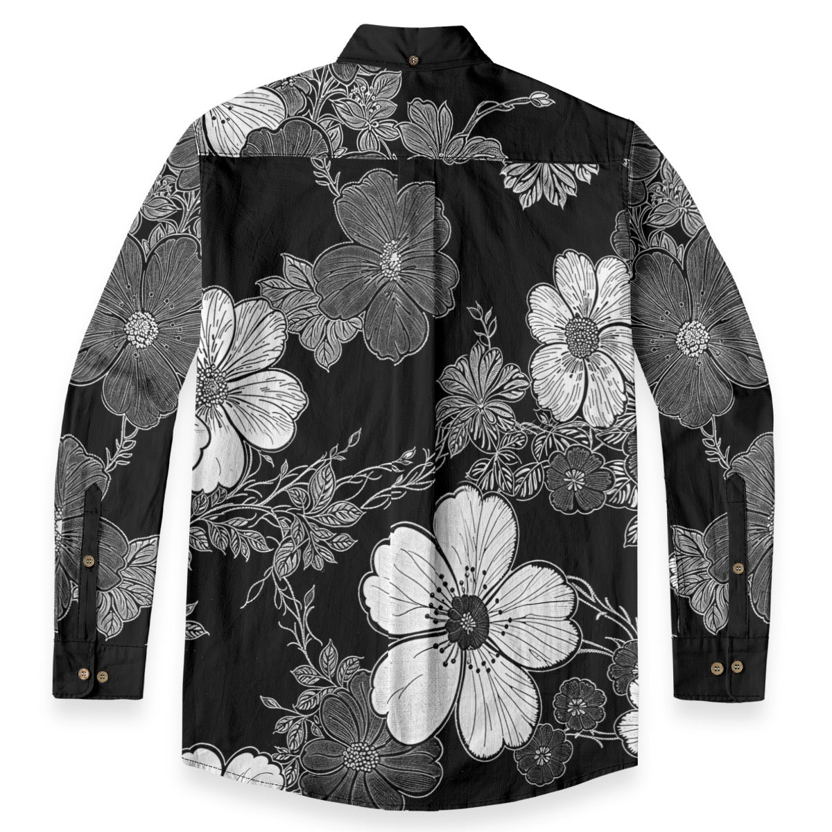 Night Bloom -- Men's 100% Cotton LS Shirt