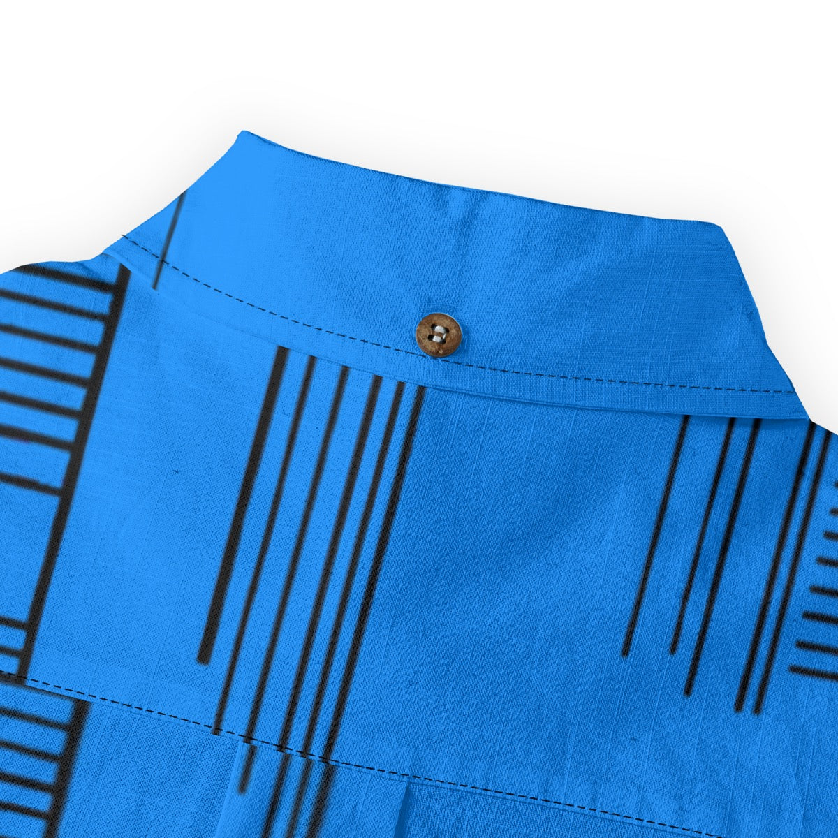 Lines Azure -- Men's 100% Cotton LS Shirt