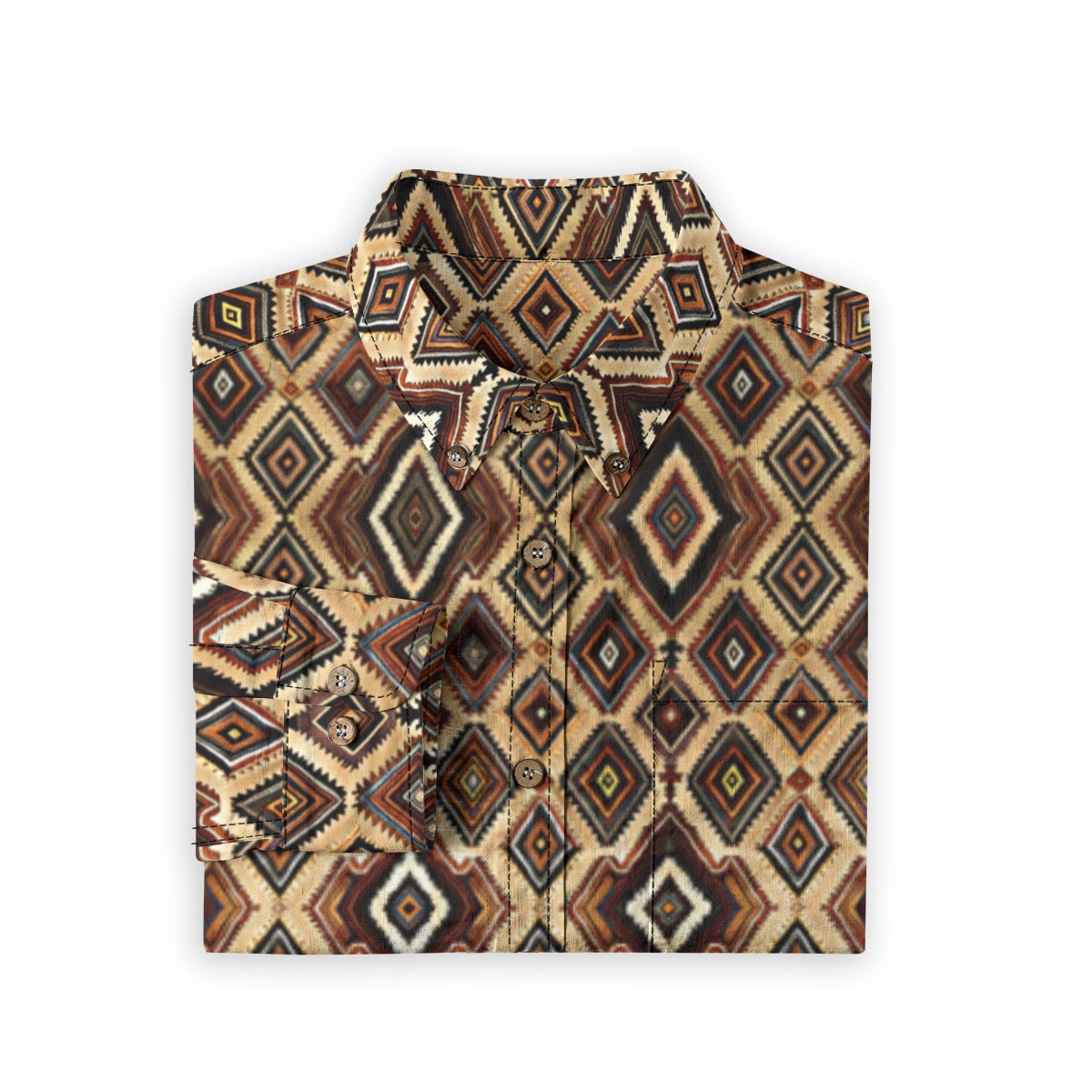 Rovan -- Men's Casual Lapel Long Sleeve Shirt
