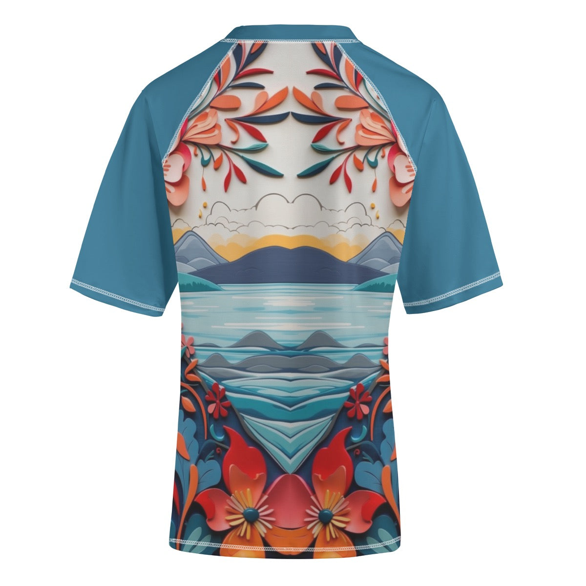 Ocean Gate -- Unisex Yoga Sports Short Sleeve T-Shirt