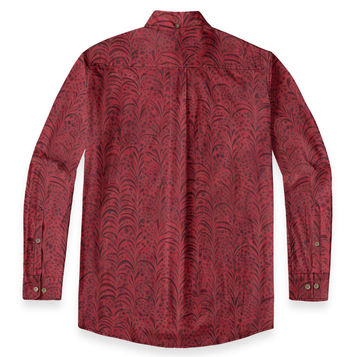 Rouge -- Men's Casual Lapel Long Sleeve Shirt