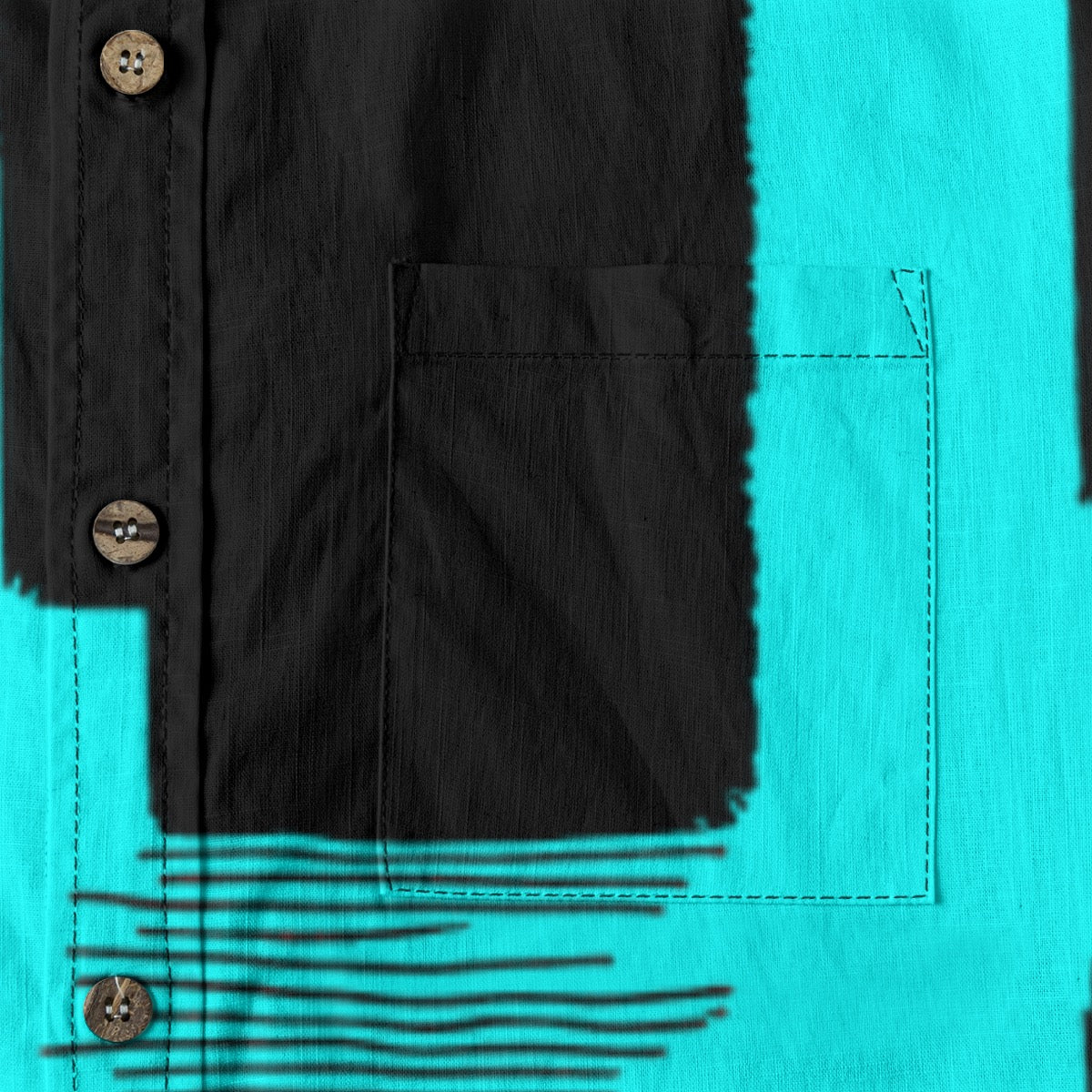 Turquoise Driving -- Men's 100% Cotton LS Shirt