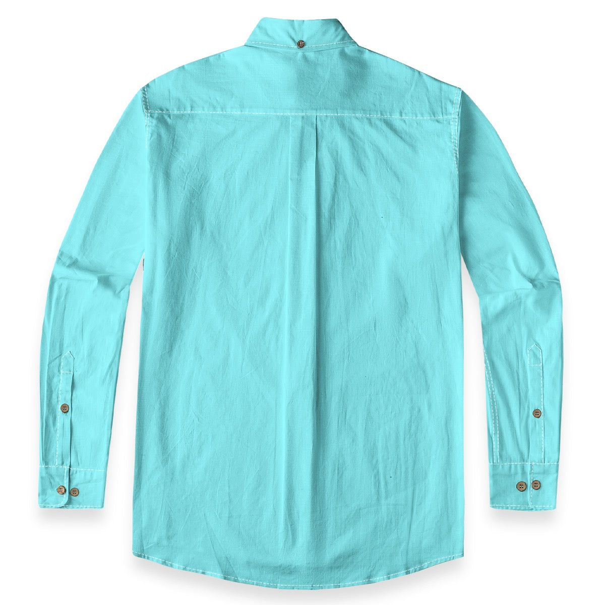 Electric Blue -- Men's 100% Cotton LS Shirt
