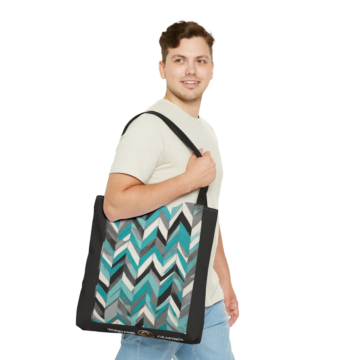 Chevron & Block Tote Bag (AOP)