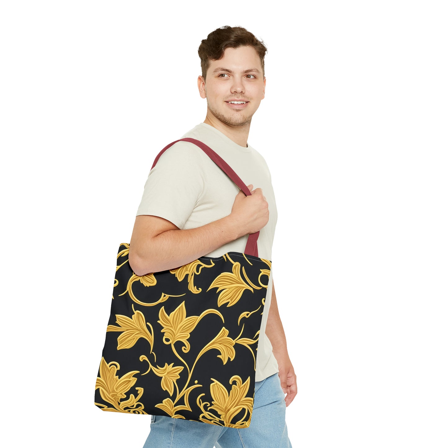 Gold & Black Tote Bag (AOP)