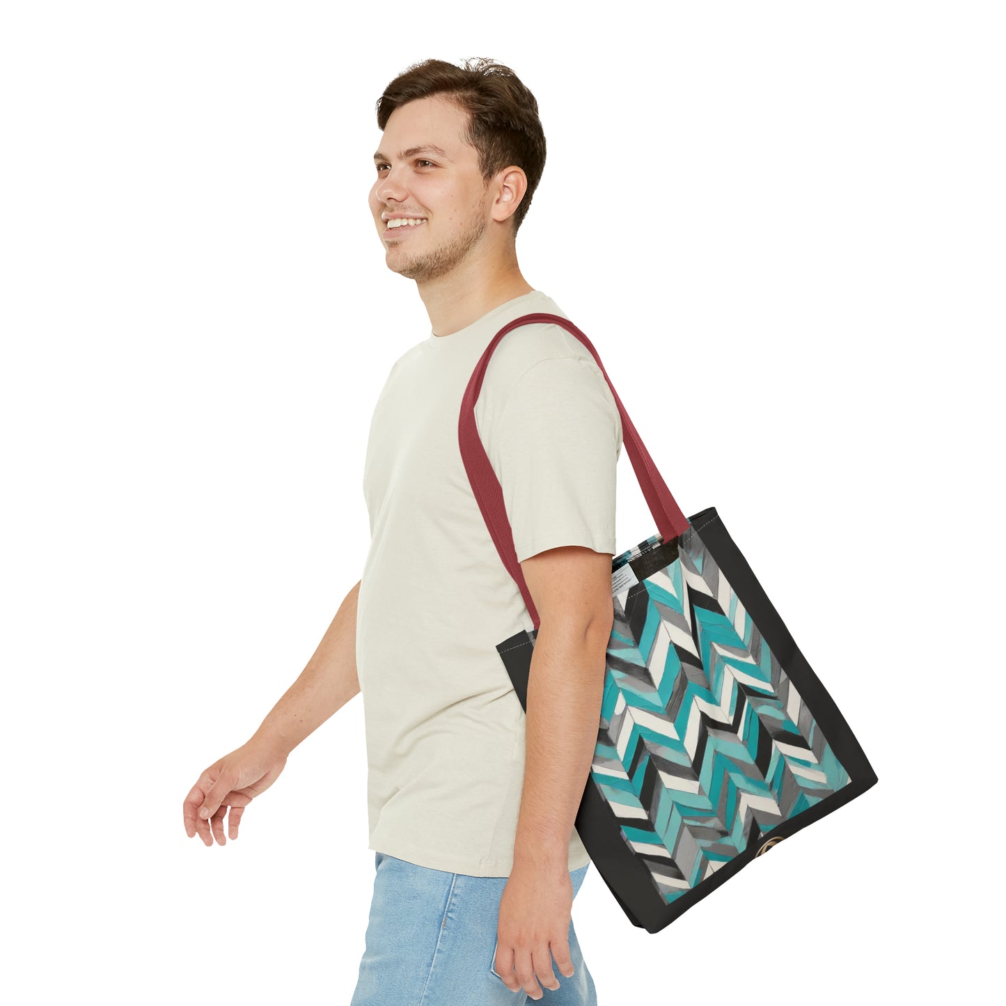 Chevron & Block Tote Bag (AOP)
