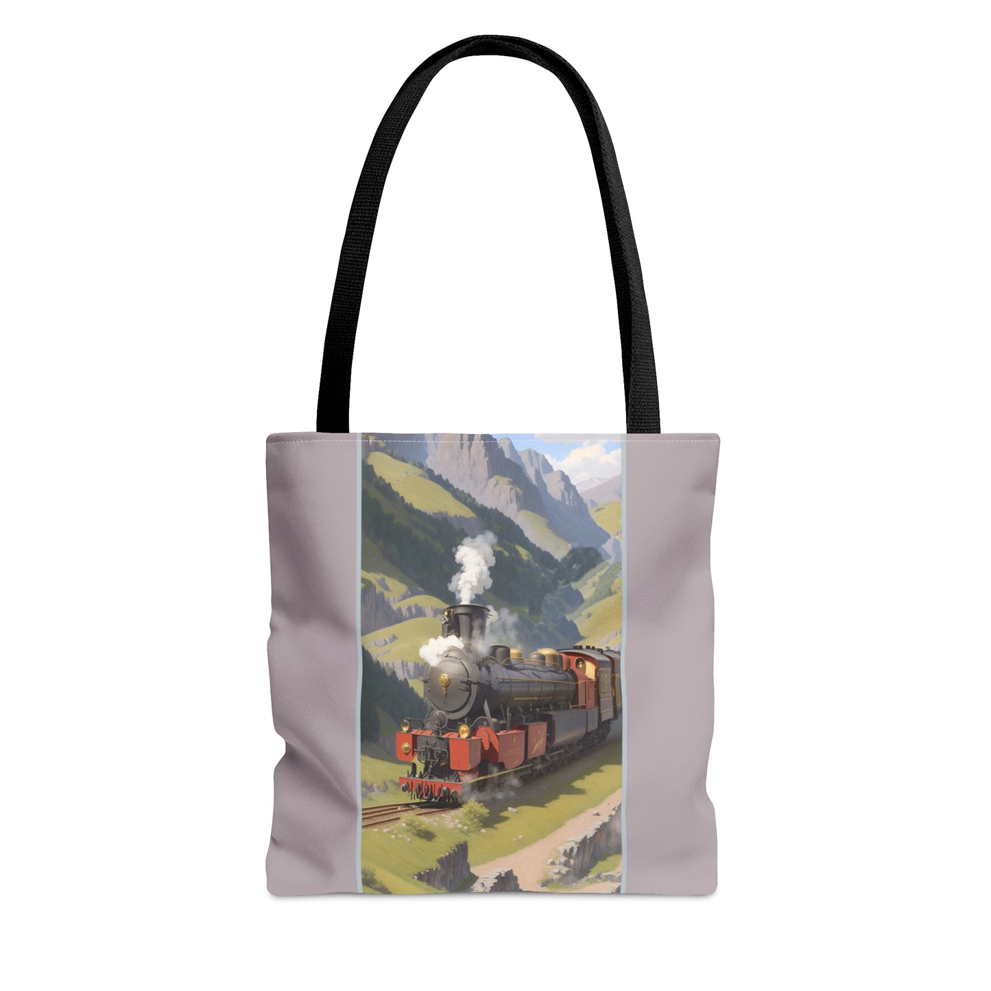 Mountain Train Tote Bag (AOP)