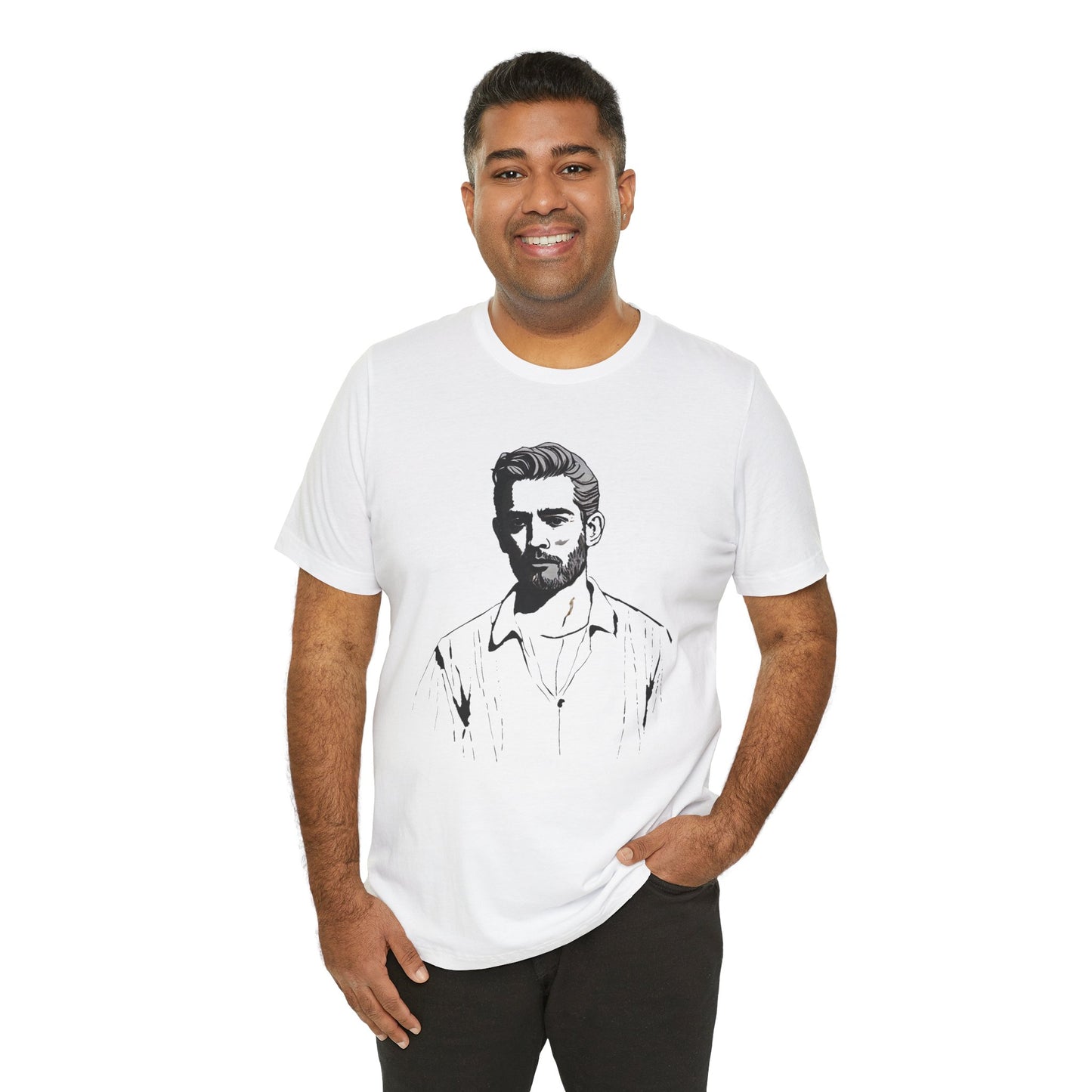 Sketch of Eric Unisex Jersey Short Sleeve Tee