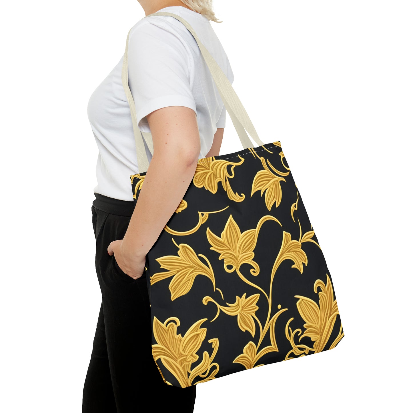 Gold & Black Tote Bag (AOP)