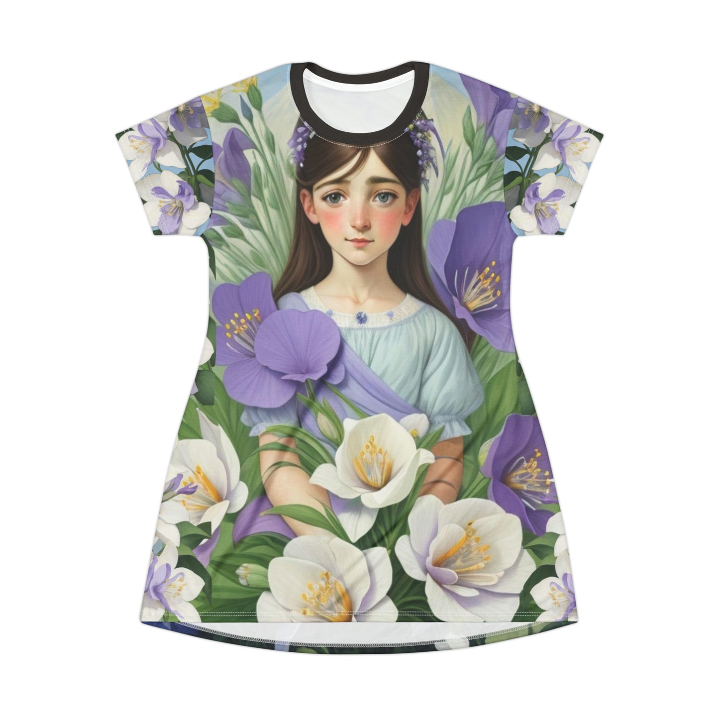 Columbine -- T-Shirt Dress (AOP)