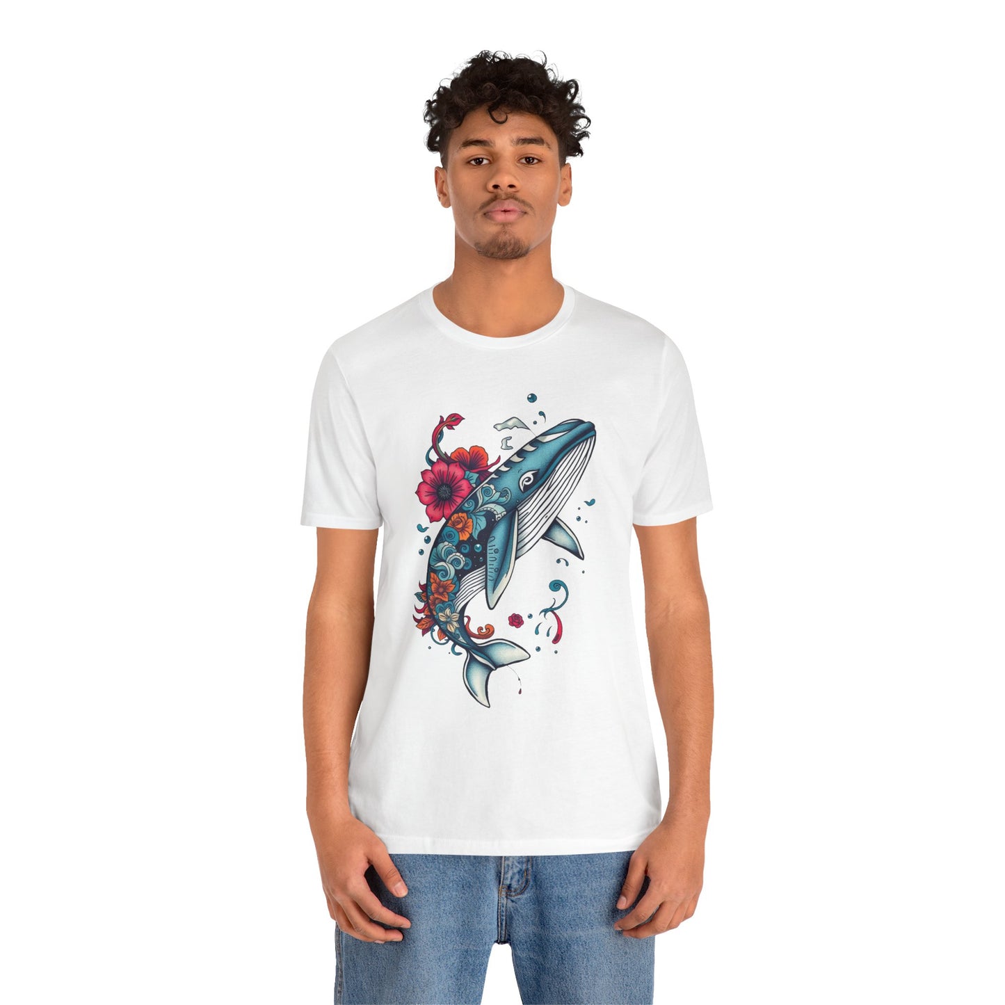 Whale Tee Shirt - Friendly Ocean Animal Design