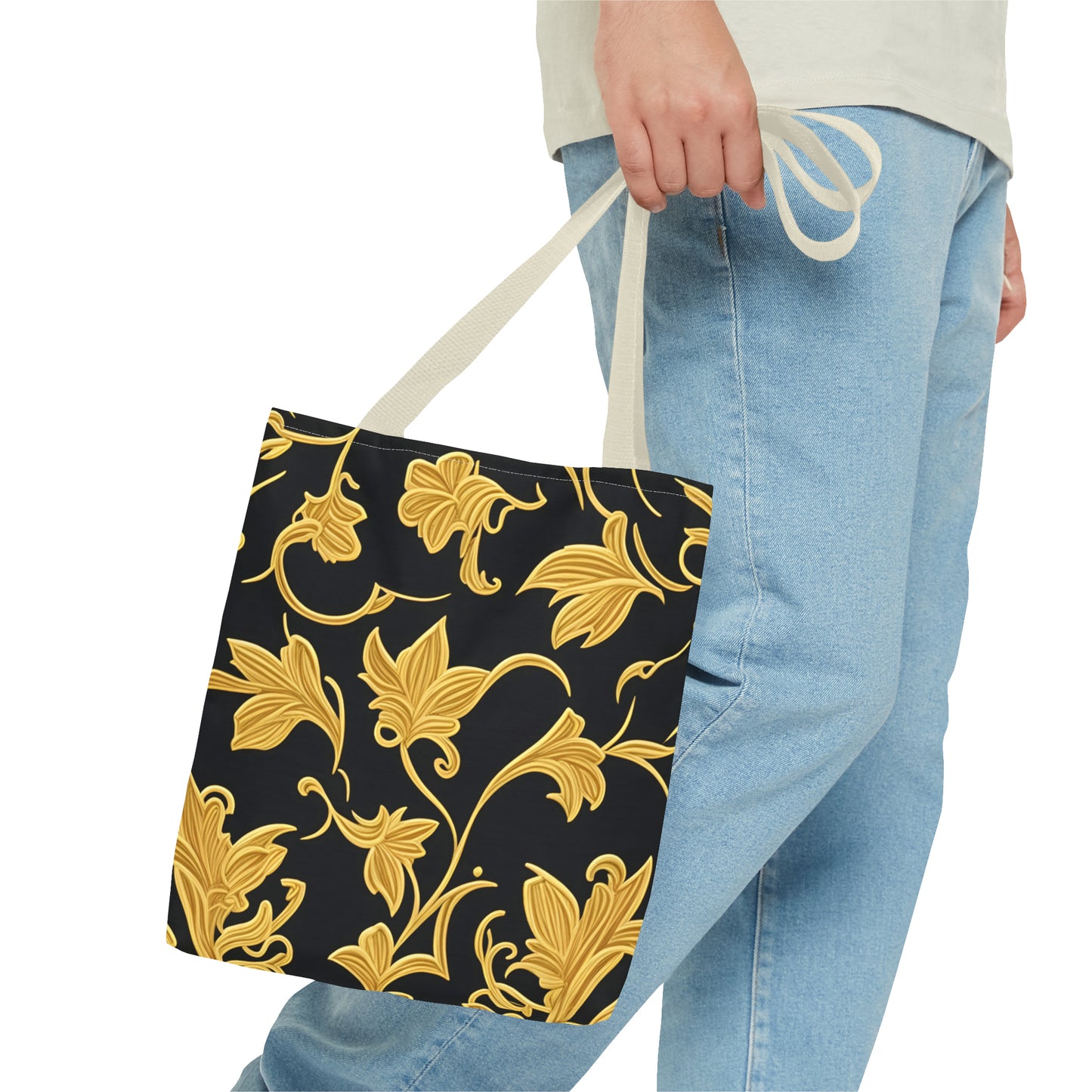 Gold & Black Tote Bag (AOP)