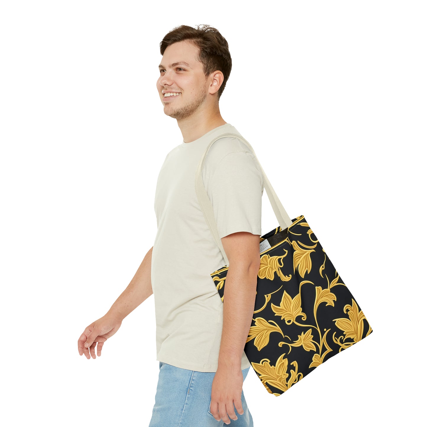Gold & Black Tote Bag (AOP)