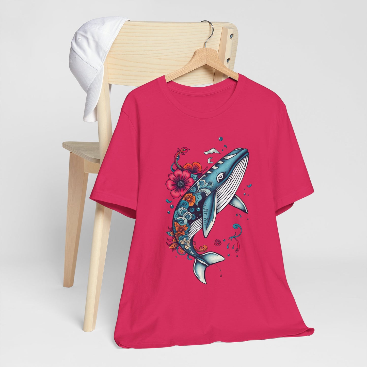 Whale Tee Shirt - Friendly Ocean Animal Design