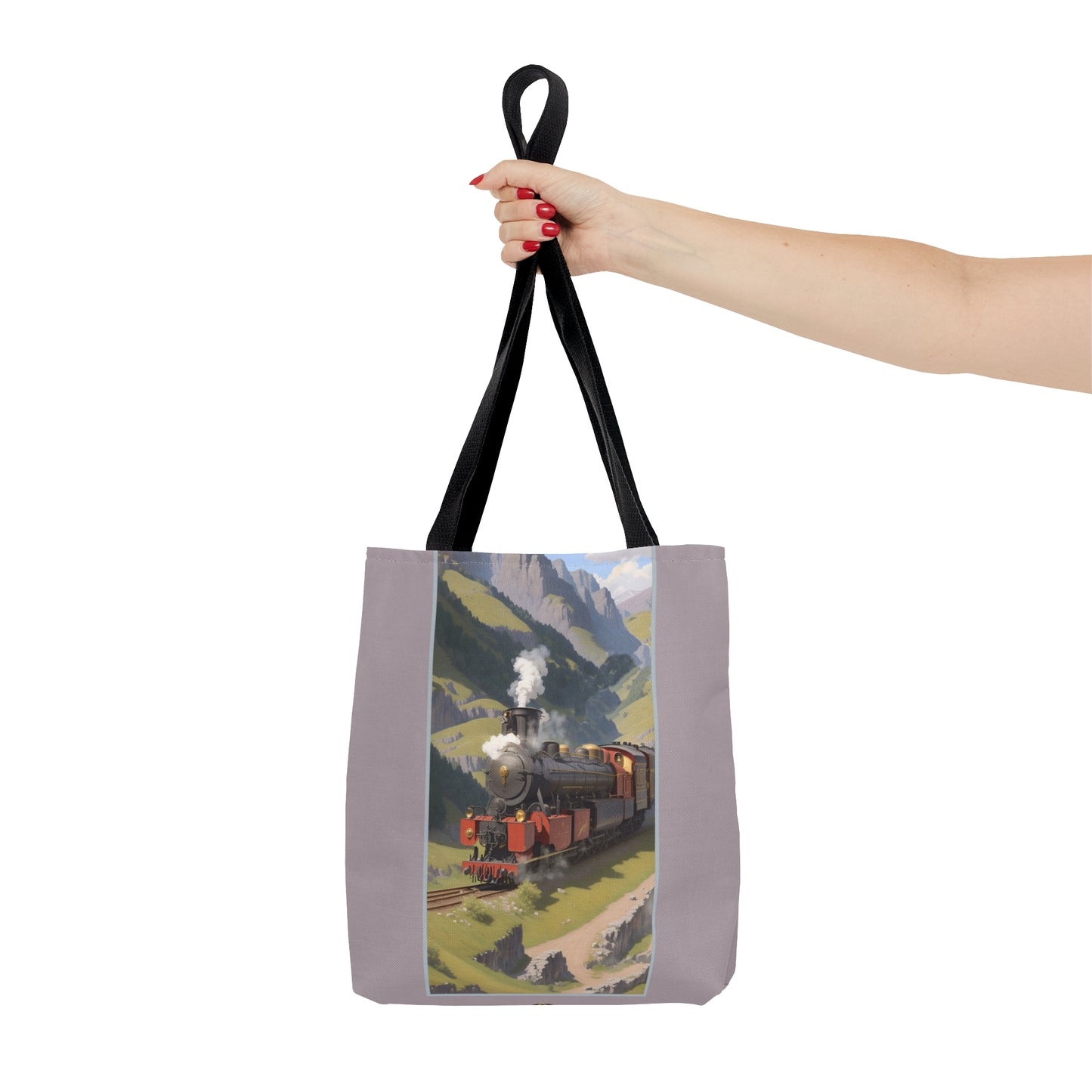 Mountain Train Tote Bag (AOP)