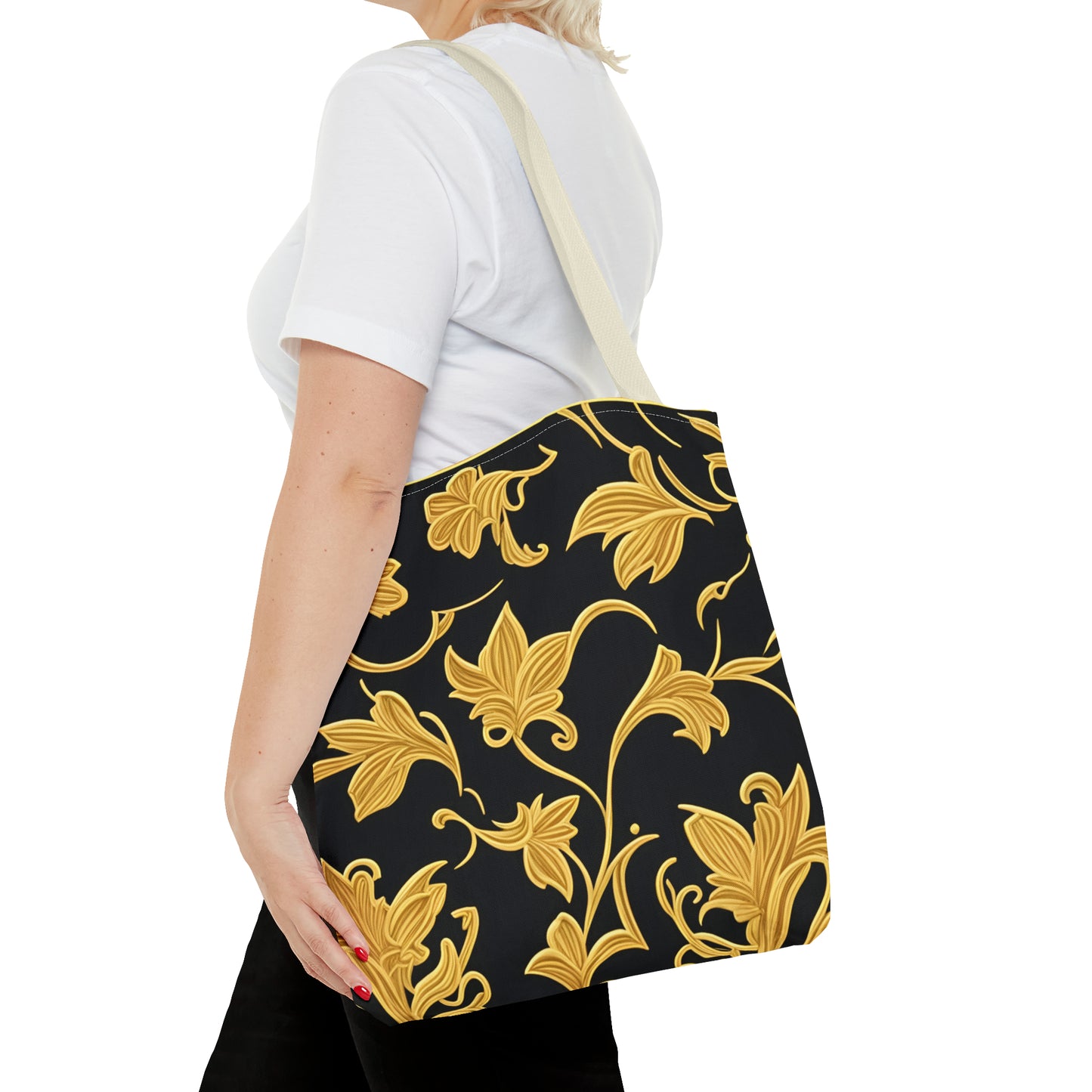 Gold & Black Tote Bag (AOP)