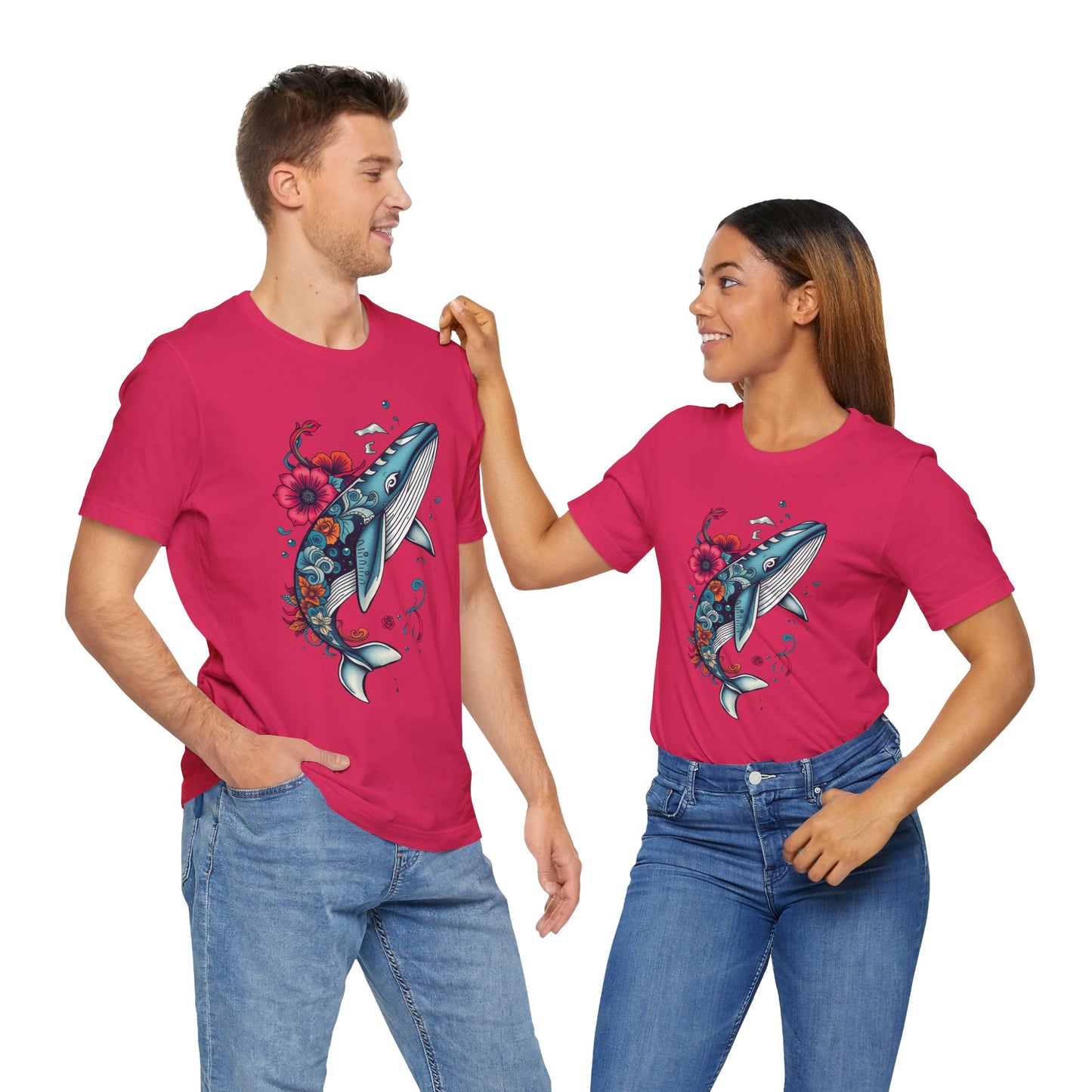 Whale Tee Shirt - Friendly Ocean Animal Design