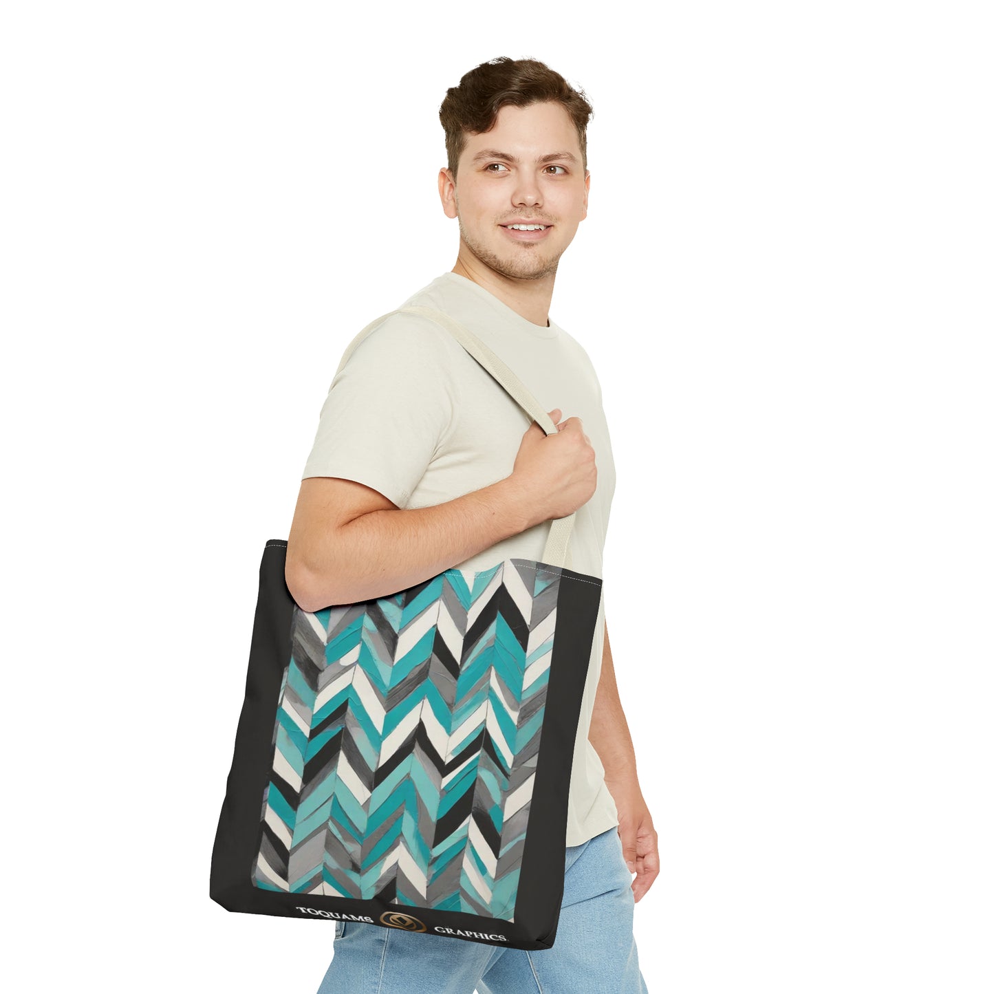 Chevron & Block Tote Bag (AOP)