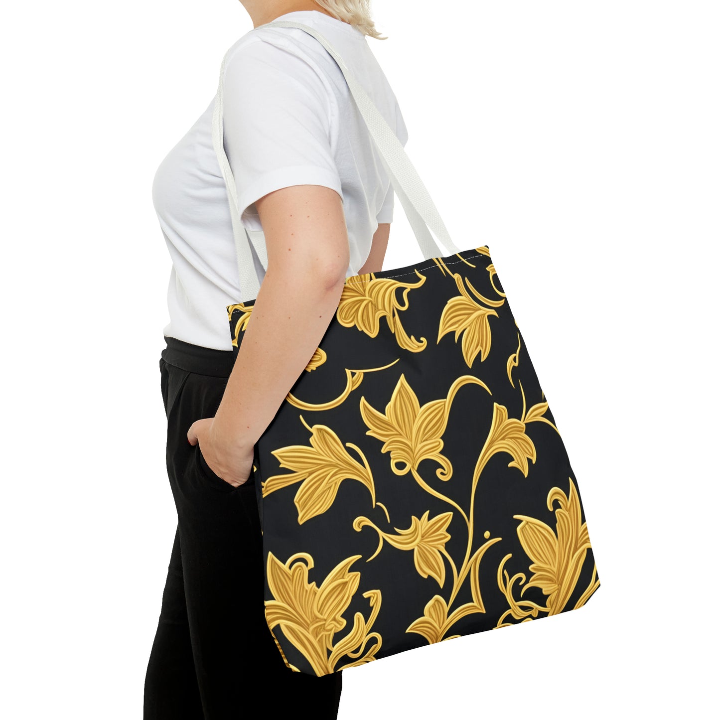 Gold & Black Tote Bag (AOP)