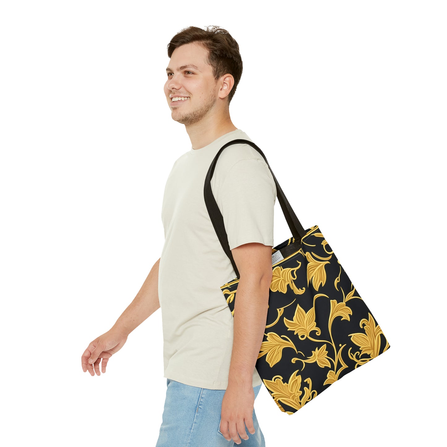 Gold & Black Tote Bag (AOP)