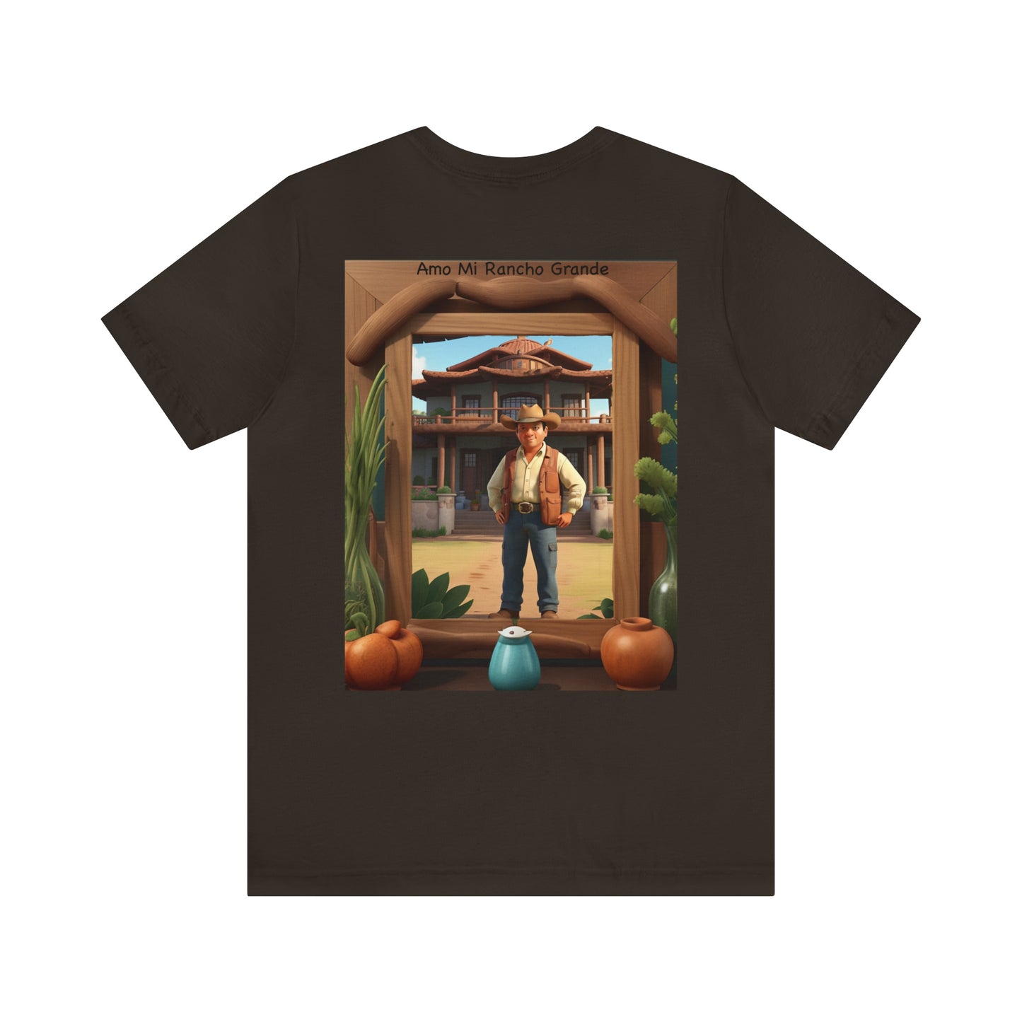 Amo Mi Rancho Grande (Back) -- Unisex Jersey Short Sleeve Tee