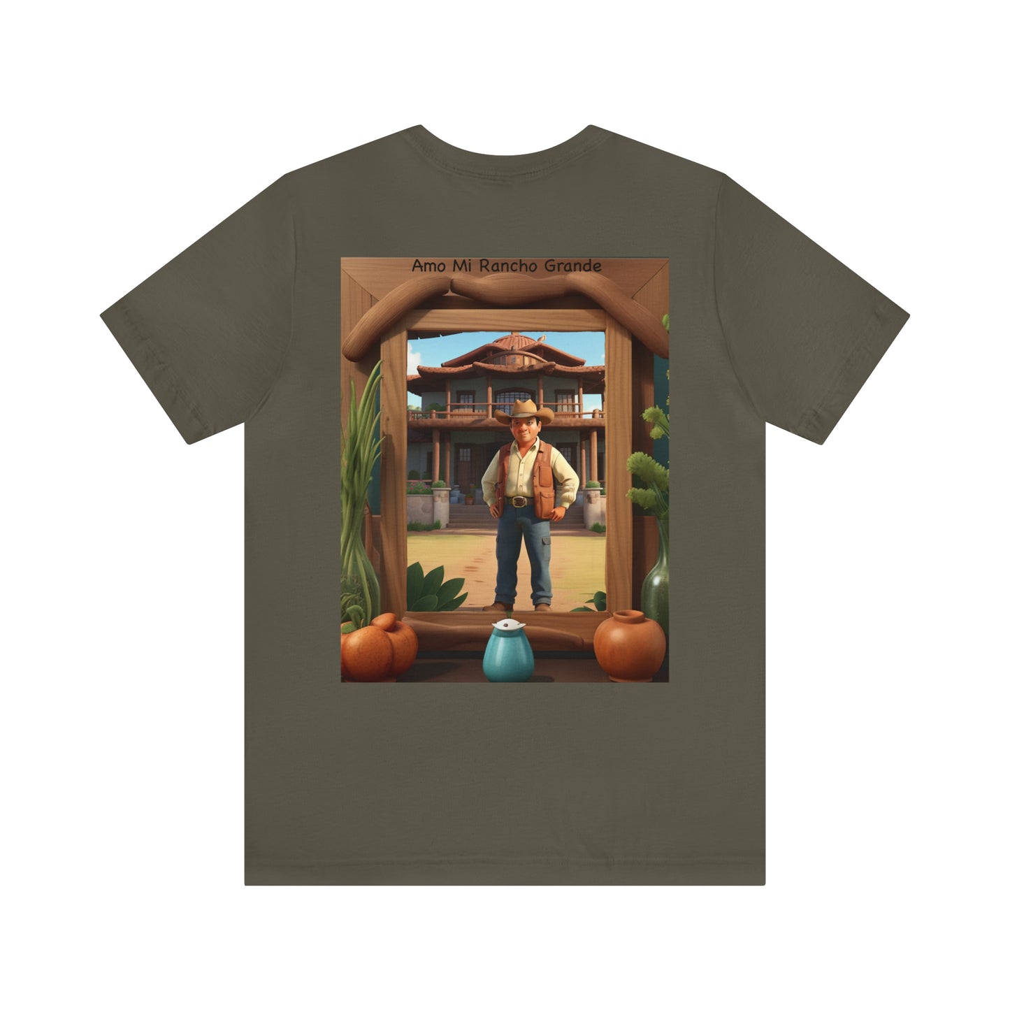 Amo Mi Rancho Grande (Back) -- Unisex Jersey Short Sleeve Tee