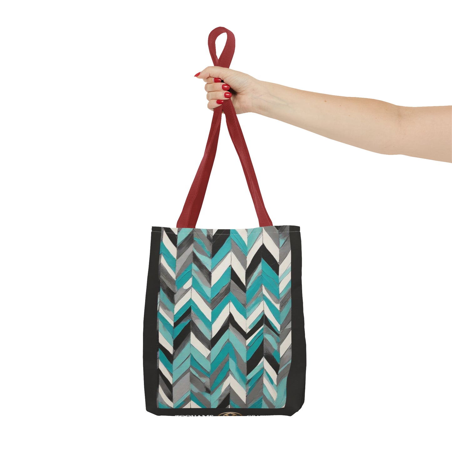 Chevron & Block Tote Bag (AOP)