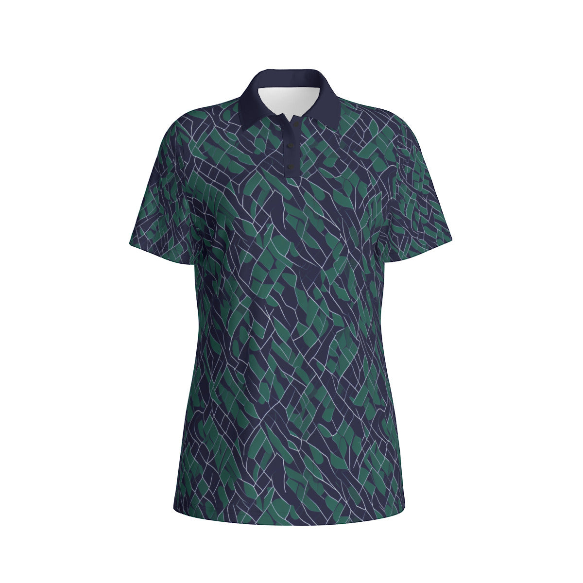Hawaiian Camo -- Women's Polo Collar Jersey