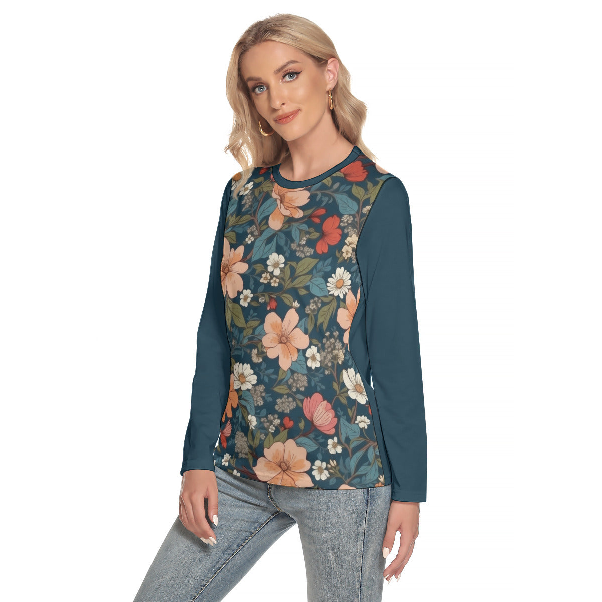 Fantasy Ditzy -- Women's O-neck Long Sleeve T-shirt