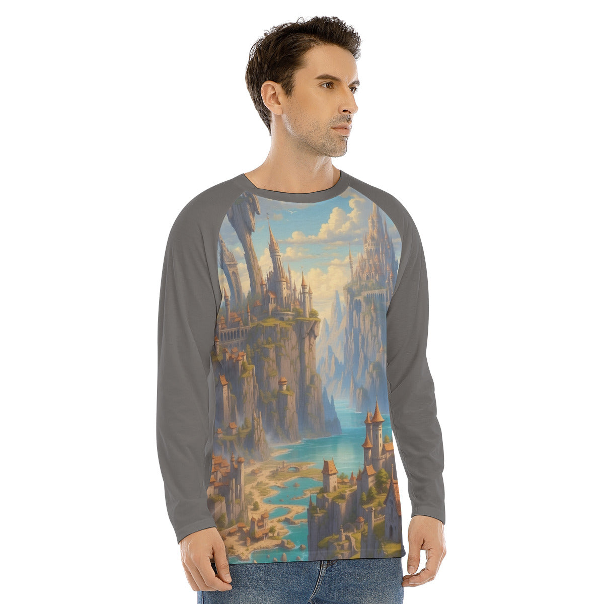 Seascape 108 -- Men's Long Sleeve T-shirt With Raglan Sleeve
