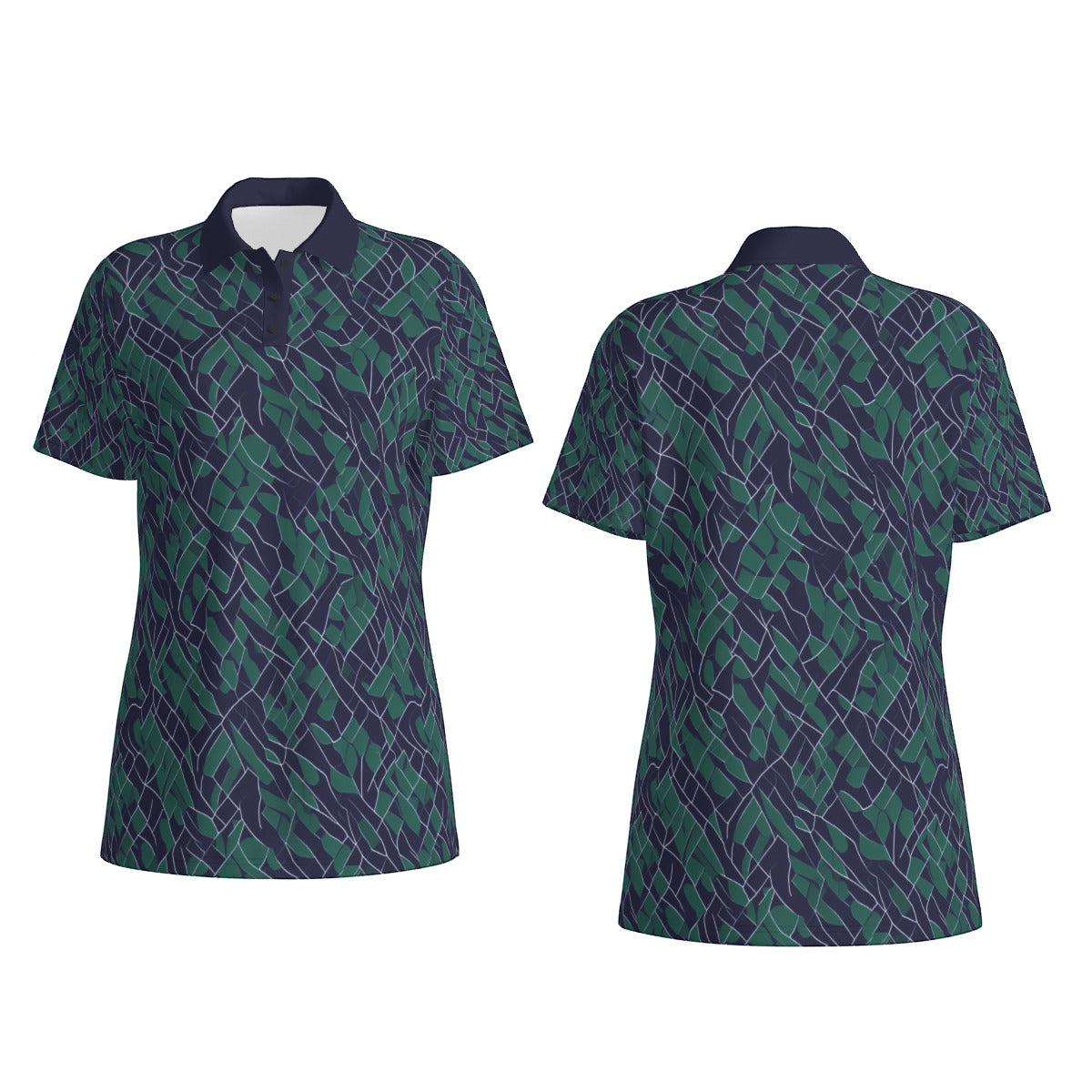 Hawaiian Camo -- Women's Polo Collar Jersey