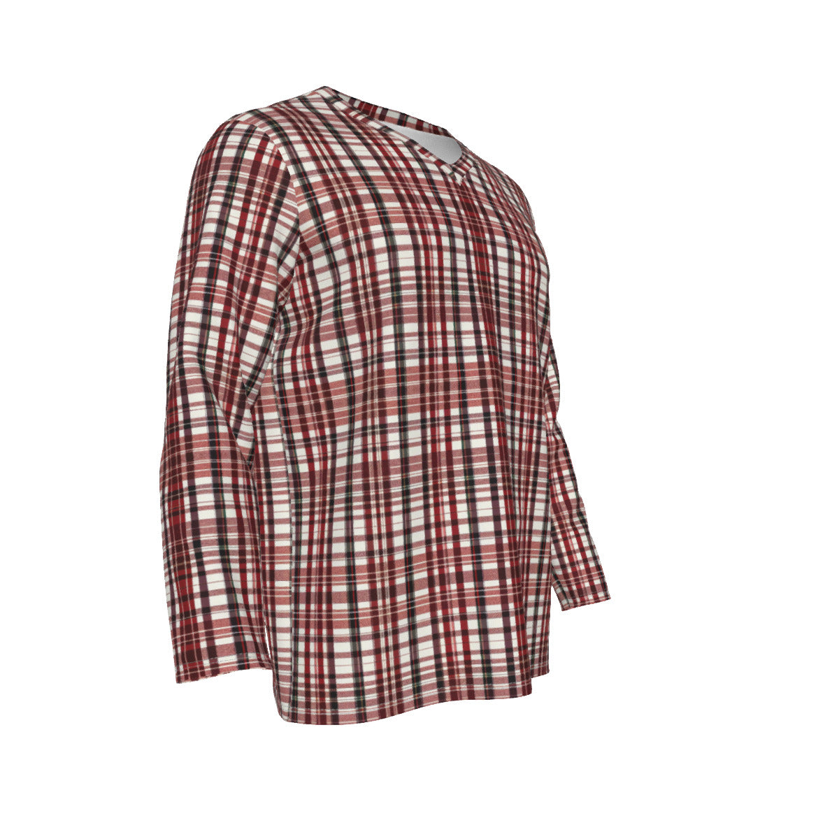 Eilean tartan -- Men's V-neck Sweatshirt With Long Sleeve