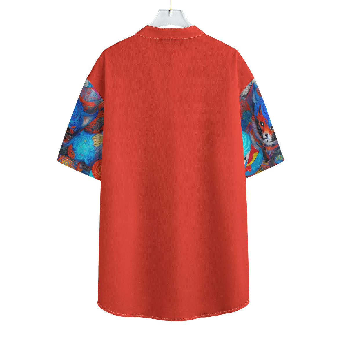 Fantasy Fox -- Men's Henley Short Sleeve Shirt