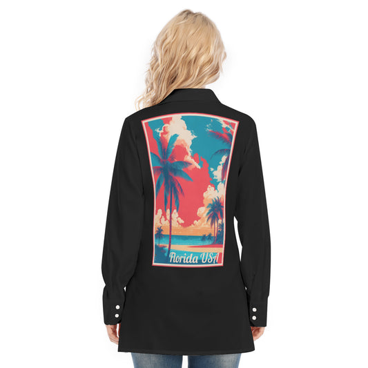 Florida USA Black Blouse