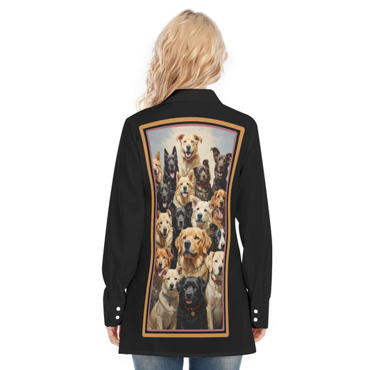 Dogs Black Blouse