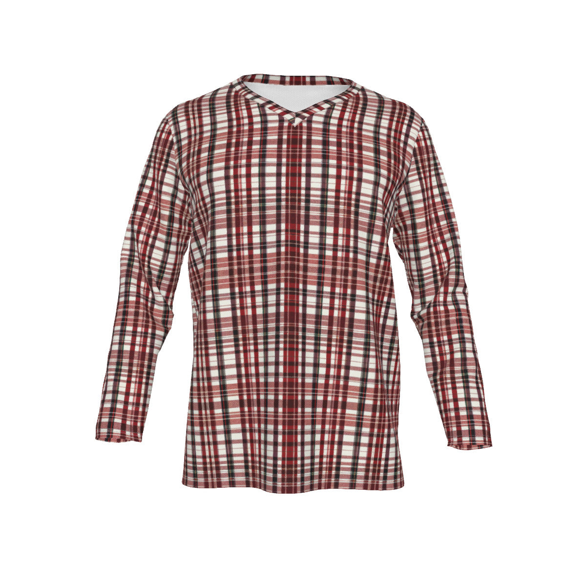 Eilean tartan -- Men's V-neck Sweatshirt With Long Sleeve
