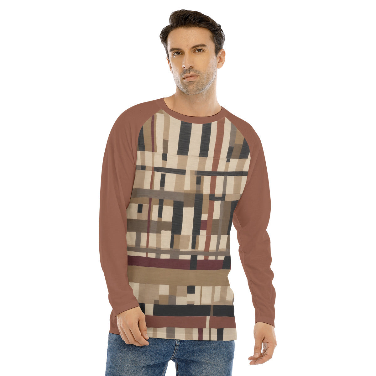 Abstract 101 -- Men's Long Sleeve T-shirt With Raglan Sleeve