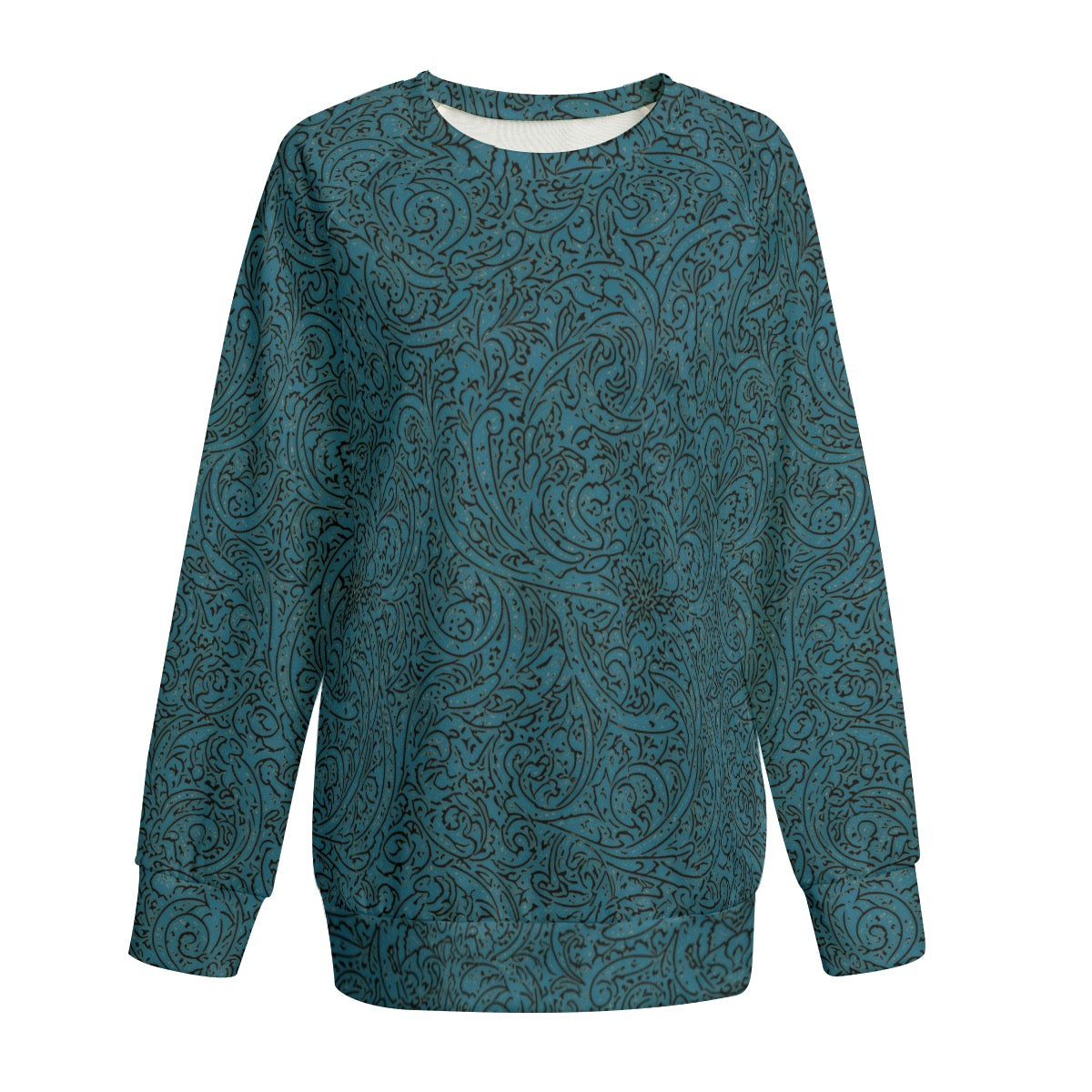 Blue Paisley -- Women's Sweatshirt With Raglan Sleeve | Interlock