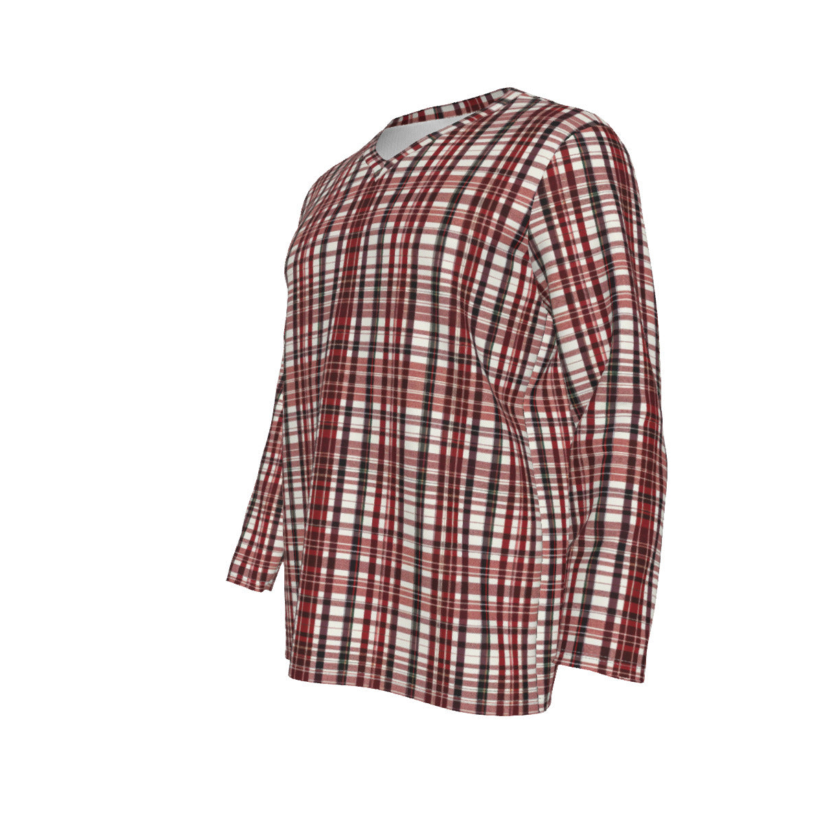 Eilean tartan -- Men's V-neck Sweatshirt With Long Sleeve