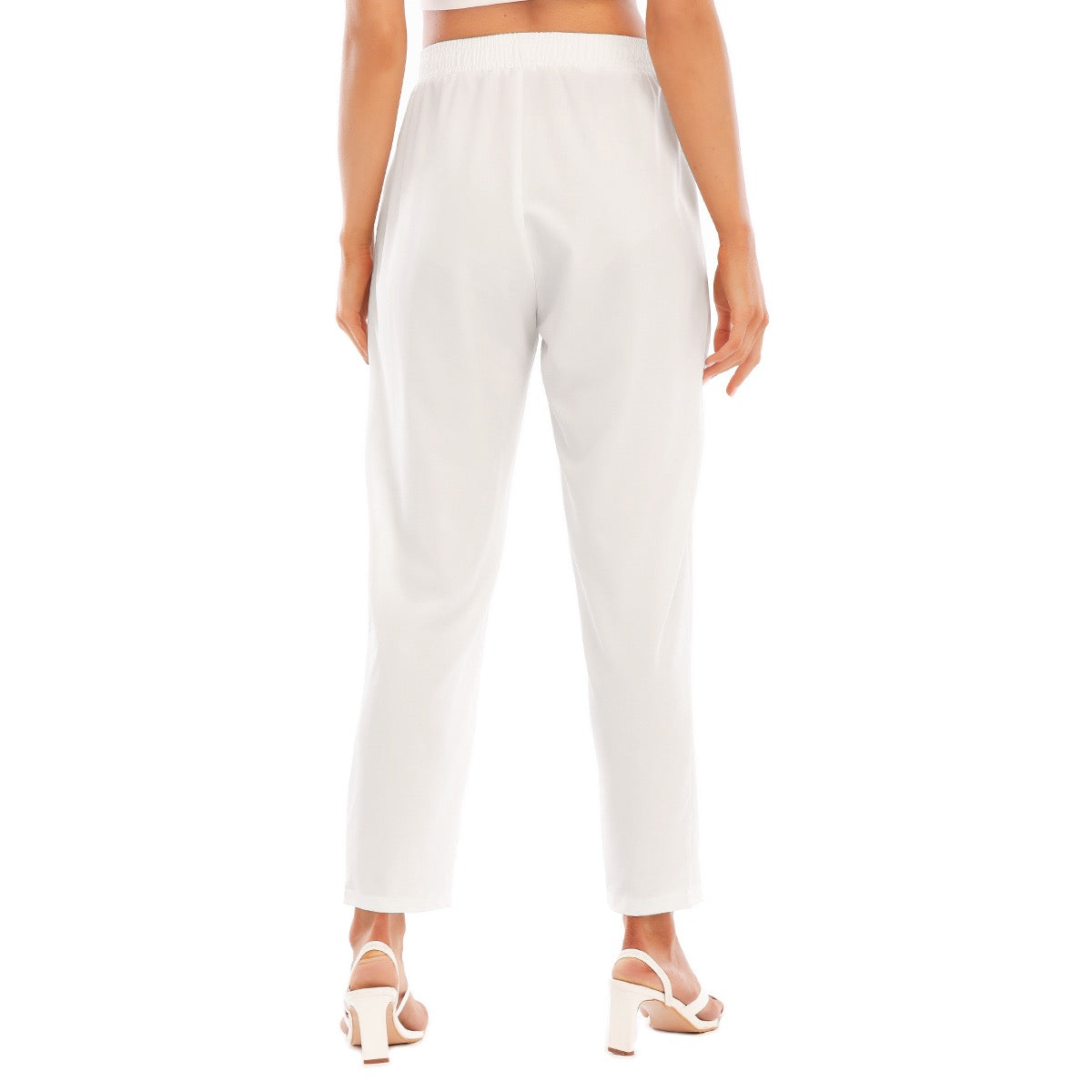 White -- Women's Loose Straight-leg Pants